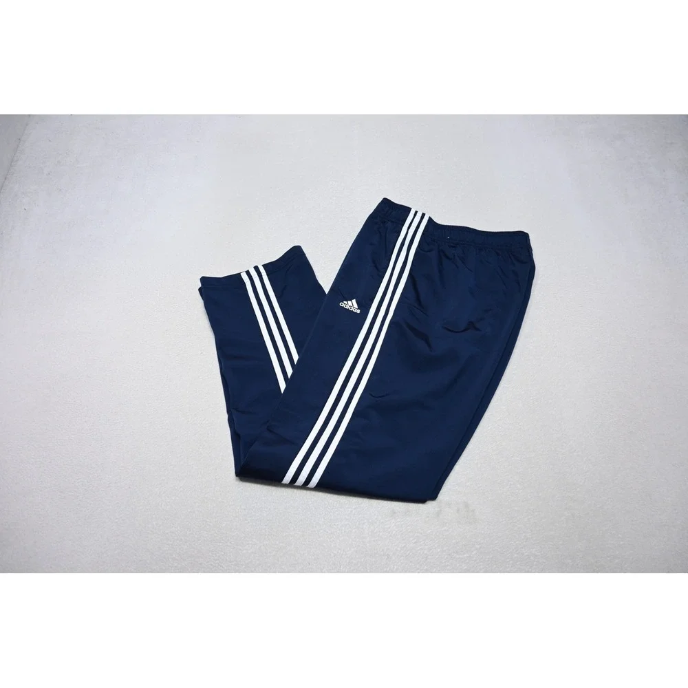 Adidas Track Sweat Pants Mens XL Navy Blue White 3-Stripe Athletic Excellent